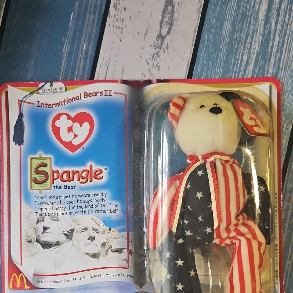 Ty Spangle Bear with Patriotic Colors